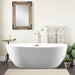 55" X 32" Freestanding Bathtub, Contemporary Design for Soaking and Bathing with Overflow and Pop-up Drain - HomeBeyond