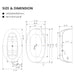 55" x 32" Freestanding Bathtub, Contemporary Design for Soaking and Bathing with Overflow and Pop-up Drain - HomeBeyond
