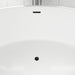 55" x 32" Modern Oval Freestanding Acrylic Soaking Bathtub White Compact Soaker Tub Center Drain VA6834-S - HomeBeyond