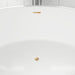 55" x 32" Modern Oval Freestanding Acrylic Soaking Bathtub White Compact Soaker Tub Center Drain VA6834-S - HomeBeyond
