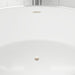 55" x 32" Modern Oval Freestanding Acrylic Soaking Bathtub White Compact Soaker Tub Center Drain VA6834-S - HomeBeyond