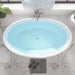 55" x 32" Modern Oval Freestanding Acrylic Soaking Bathtub White Compact Soaker Tub Center Drain VA6834-S - HomeBeyond