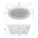 55" x 32" Modern Oval Freestanding Acrylic Soaking Bathtub White Compact Soaker Tub Center Drain VA6834-S - HomeBeyond