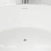 55" x 32" Modern Oval Freestanding Acrylic Soaking Bathtub White Compact Soaker Tub Center Drain VA6834-S - HomeBeyond