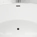 55" x 32" Modern Oval Freestanding Acrylic Soaking Bathtub White Compact Soaker Tub Center Drain VA6834-S - HomeBeyond