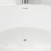 55" x 32" Modern Oval Freestanding Acrylic Soaking Bathtub White Compact Soaker Tub Center Drain VA6834-S - HomeBeyond