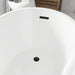 55"or 67" Freestanding Acrylic Bathtub Modern Stand Alone Soaking Tub - HomeBeyond