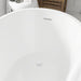 55"or 67" Freestanding Acrylic Bathtub Modern Stand Alone Soaking Tub - HomeBeyond