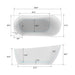55"or 67" Freestanding Acrylic Bathtub Modern Stand Alone Soaking Tub - HomeBeyond
