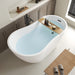 55"x28" Freestanding Acrylic Bathtub, Contemporary Design Soaking Tub with Overflow and Pop-up Drain - HomeBeyond