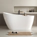 55"x28" Freestanding Acrylic Bathtub, Contemporary Design Soaking Tub with Overflow and Pop-up Drain - HomeBeyond