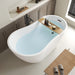 55"x28" Freestanding Acrylic Bathtub, Contemporary Design Soaking Tub with Overflow and Pop-up Drain - HomeBeyond