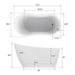 55"x28" Freestanding Acrylic Bathtub, Contemporary Design Soaking Tub with Overflow and Pop-up Drain - HomeBeyond