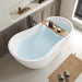 55"x28" Freestanding Acrylic Bathtub, Contemporary Design Soaking Tub with Overflow and Pop-up Drain - HomeBeyond