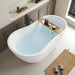 55"x28" Freestanding Acrylic Bathtub, Contemporary Design Soaking Tub with Overflow and Pop-up Drain - HomeBeyond