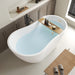 55"x28" Freestanding Acrylic Bathtub, Contemporary Design Soaking Tub with Overflow and Pop-up Drain - HomeBeyond