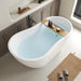 55"x28" Freestanding Acrylic Bathtub, Contemporary Design Soaking Tub with Overflow and Pop-up Drain - HomeBeyond