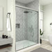 56–60" W x 76" Frameless Sliding Shower Door with Explosion-Proof Clear Glass - HomeBeyond