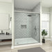56–60" W x 76" Frameless Sliding Shower Door with Explosion-Proof Clear Glass - HomeBeyond