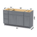 57" Modern Freestanding Birch & Plywood Bathroom Vanity Base Only – Shaker Style Storage Cabinet with 4 Drawers & 3 Soft-Closing Doors VA41123-33-121 - HomeBeyond