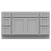 57" Plywood Bathroom Vanity Cabinet without Top - 6 Drawers & 2 Doors - HomeBeyond