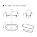 59" X 28" Stone Resin Oval Shape Freestanding Bathtub, with Pure White Overflow and Pop Up Drain VA6919-S - HomeBeyond