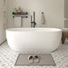 59" X 29" Freestanding White Acrylic Bathtub Modern Stand Alone Soaking Tub VA6906-S - HomeBeyond