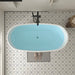 59" X 29" Freestanding White Acrylic Bathtub Modern Stand Alone Soaking Tub VA6906-S - HomeBeyond