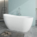 59" x 29" Modern Freestanding Acrylic Soaking Bathtub White Compact Soaker Tub with Slotted Overflow VA6904-S - HomeBeyond