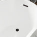 59" x 29" Modern Freestanding Acrylic Soaking Bathtub White Compact Soaker Tub with Slotted Overflow VA6904-S - HomeBeyond
