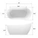 59" x 29" Modern Freestanding Acrylic Soaking Bathtub White Compact Soaker Tub with Slotted Overflow VA6904-S - HomeBeyond