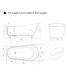 59" x 30" Flatbottom Freestanding Solid Surface Resin Stone Bathtub-VA6911-GS - HomeBeyond