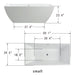 59" x 30" Freestanding Acrylic Soaking Bathtub, with Slotted Overflow & Pop-up Drain - HomeBeyond
