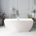 59" x 30" Freestanding Acrylic Soaking Bathtub, with Slotted Overflow & Pop-up Drain with Air Bath Option - HomeBeyond