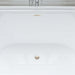 59" x 30" Freestanding White Acrylic Bathtub, Modern Stand Alone Soaking Bathtub with Slotted Overflow and Pop-up Drain - HomeBeyond