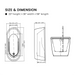59" x 30" Freestanding White Acrylic Bathtub, Modern Stand Alone Soaking Tub with Polished Chrome Round Overflow and Pop-up Drain-VA6909-S - HomeBeyond
