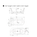 59" x 30" Freestanding White Acrylic Bathtub-VA6812-S - HomeBeyond