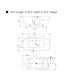 59" x 30" Inches Freestanding White Acrylic Bathtub - HomeBeyond