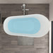 59" x 30" Modern Flatbottom Solid Surface Stone Freestanding Bathtub Glossy White Compact Soaker Tub VA6911-GS - HomeBeyond