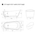 59" x 30" Modern Flatbottom Solid Surface Stone Freestanding Bathtub Glossy White Compact Soaker Tub VA6911-GS - HomeBeyond