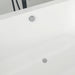 59" x 30" Modern Freestanding Acrylic Soaking Bathtub Black and White Compact Soaker Tub Chrome Drain VA6812-S - HomeBeyond