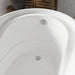 59" x 30" Modern Freestanding Acrylic Soaking Bathtub Glossy White Compact Soaker Tub Chrome Drain VA6909-S - HomeBeyond