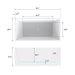 59" x 30" Modern Freestanding Acrylic Soaking Bathtub Glossy White Compact Soaker Tub Slotted Overflow VA6813B-S - HomeBeyond