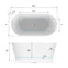 59" x 30" Modern Freestanding Acrylic Soaking Bathtub Glossy White Compact Soaker Tub Slotted Overflow VA6815-S - HomeBeyond