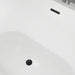 59" x 30" Modern Freestanding Acrylic Soaking Bathtub Glossy White Compact Soaker Tub Slotted Overflow VA6815-S - HomeBeyond