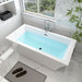 59" x 30" Modern Freestanding Acrylic Soaking Bathtub Glossy White Compact Soaker Tub Slotted Overflow VA6817-S - HomeBeyond