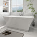 59" x 30" Modern Freestanding Acrylic Soaking Bathtub Glossy White Compact Soaker Tub Slotted Overflow VA6817-S - HomeBeyond