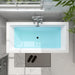 59" x 30" Modern Freestanding Acrylic Soaking Bathtub Glossy White Compact Soaker Tub Slotted Overflow VA6817-S - HomeBeyond