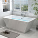 59" x 30" Modern Freestanding Acrylic Soaking Bathtub Glossy White Compact Soaker Tub Slotted Overflow VA6817-S - HomeBeyond