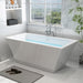 59" x 30" Modern Freestanding Acrylic Soaking Bathtub Glossy White Compact Soaker Tub Slotted Overflow VA6817-S - HomeBeyond